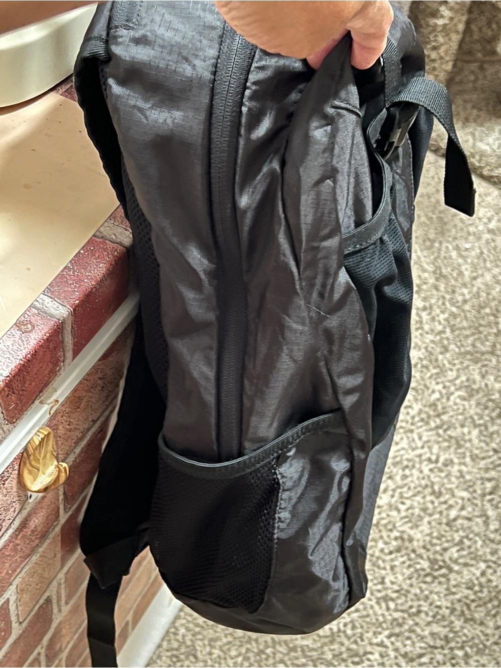 Eddie Bauer Black Stowaway Daypack with Front Bungee - Picture 4 of 7